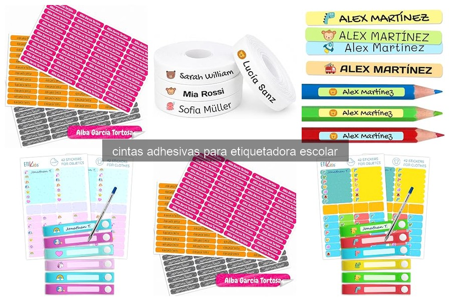 Cintas adhesivas compatibles con etiquetadoras escolares