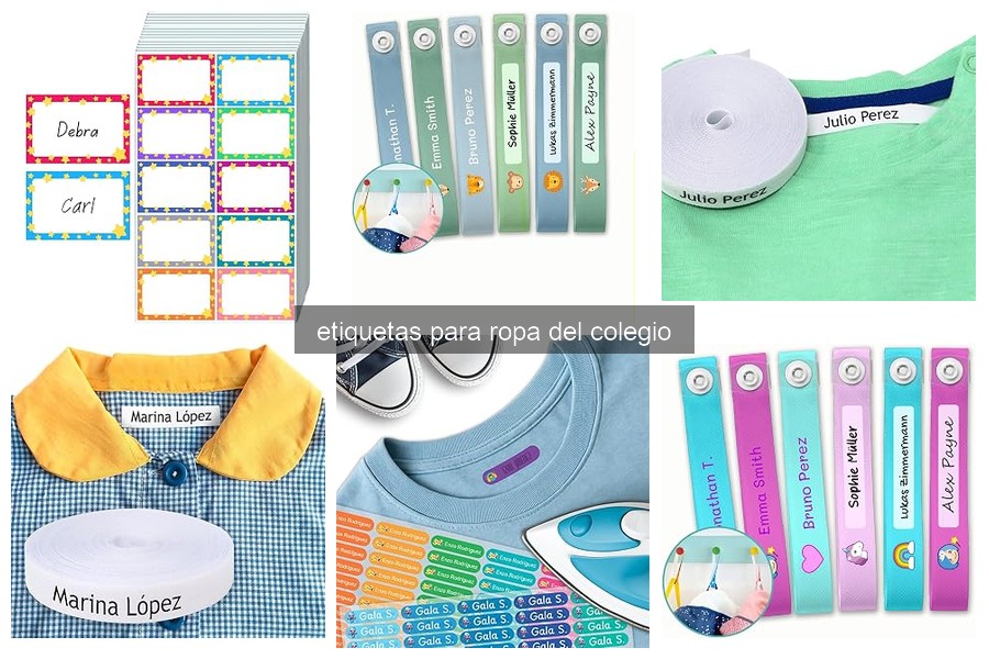 Cómo aplicar etiquetas en la ropa del colegio correctamente