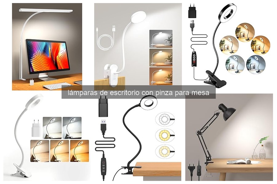 Cómo instalar y usar lámparas de escritorio con pinza