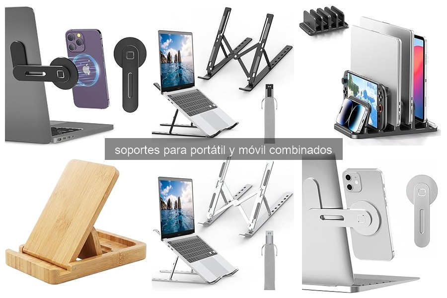 Cómo utilizar un soporte combinado para portátil y móvil