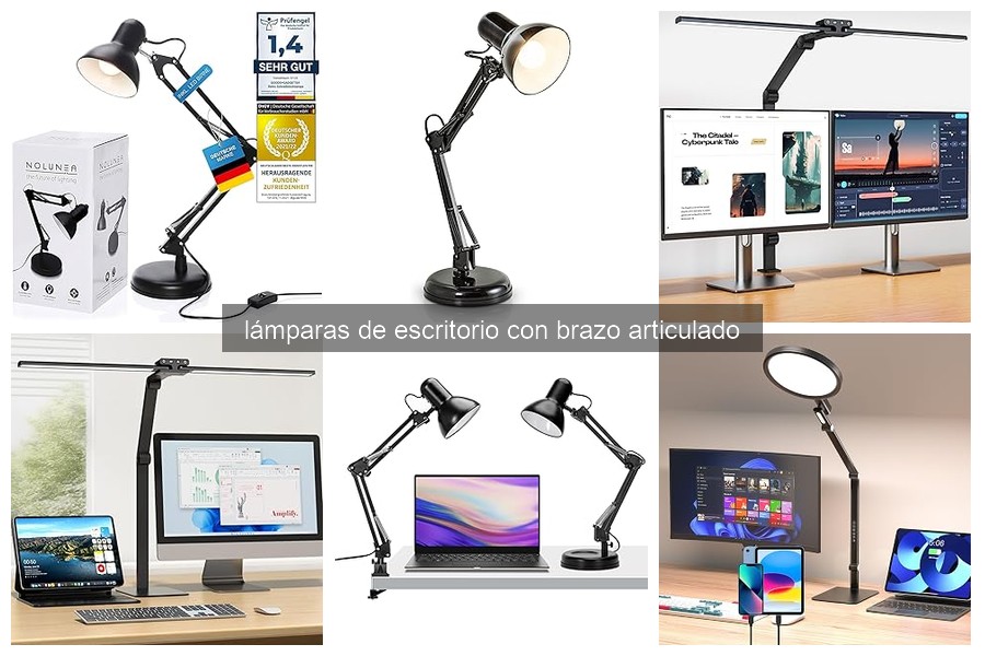 Comparativa lámparas de escritorio con brazo articulado y de pie