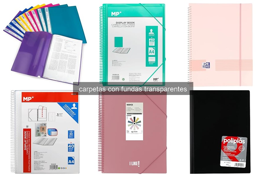 Descubre los tipos de carpetas con fundas transparentes