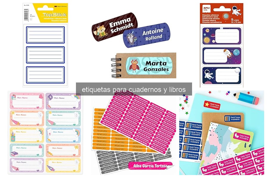 Descubre qué son las etiquetas para cuadernos y libros