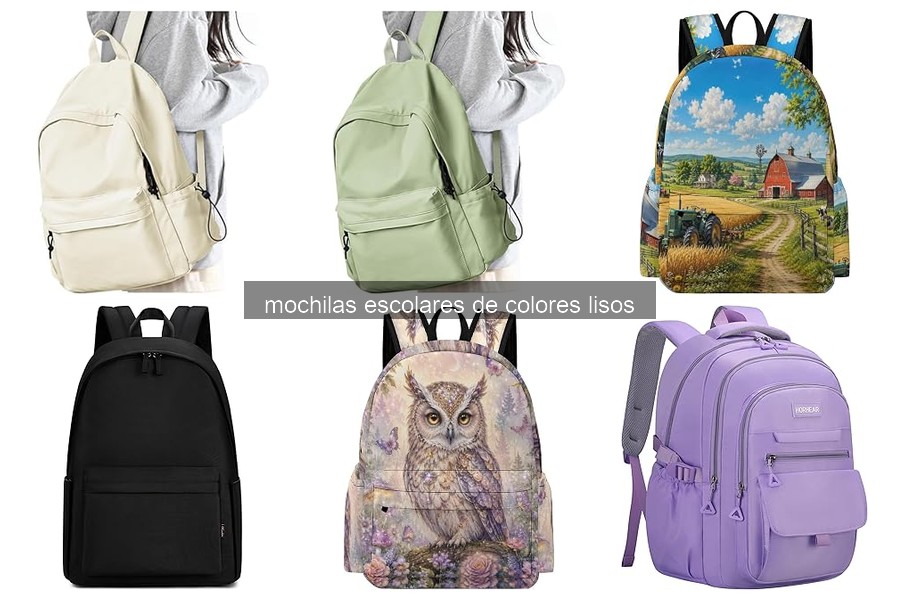Dónde comprar mochilas escolares de colores lisos con descuento
