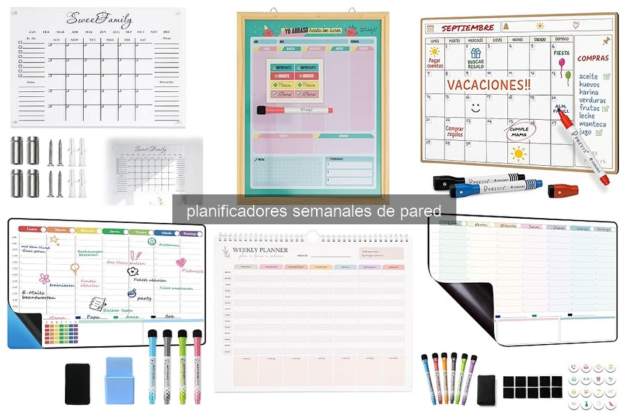 Dónde comprar planificadores semanales de pared al mejor precio