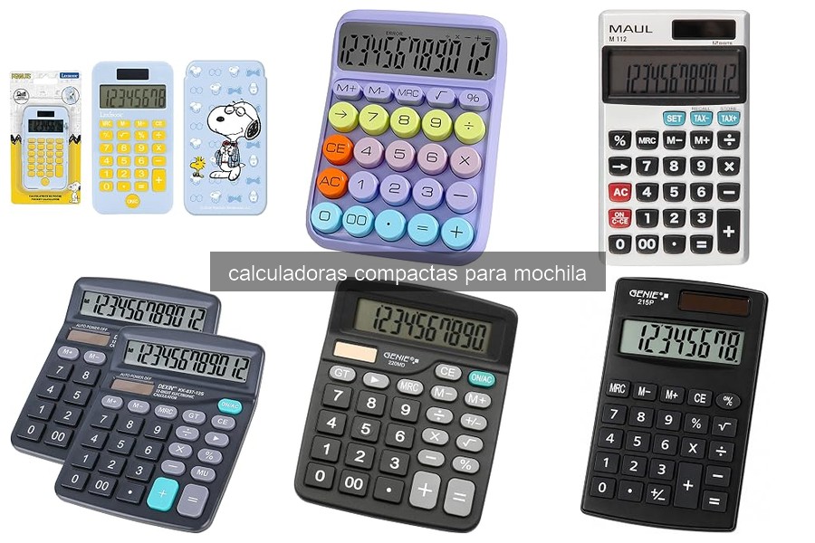 Mejores características de calculadoras compactas para mochila