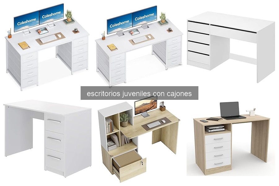 Mejores escritorios juveniles con cajones para estudiar en casa