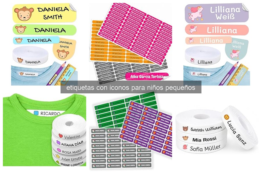 Mejores etiquetas con iconos para organizar materiales escolares