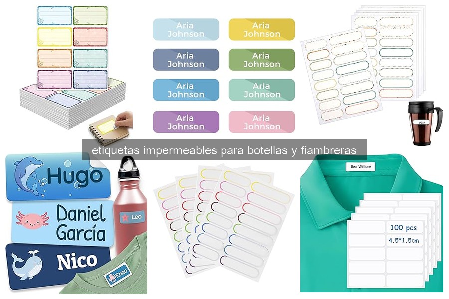 Mejores etiquetas impermeables para botellas y fiambreras