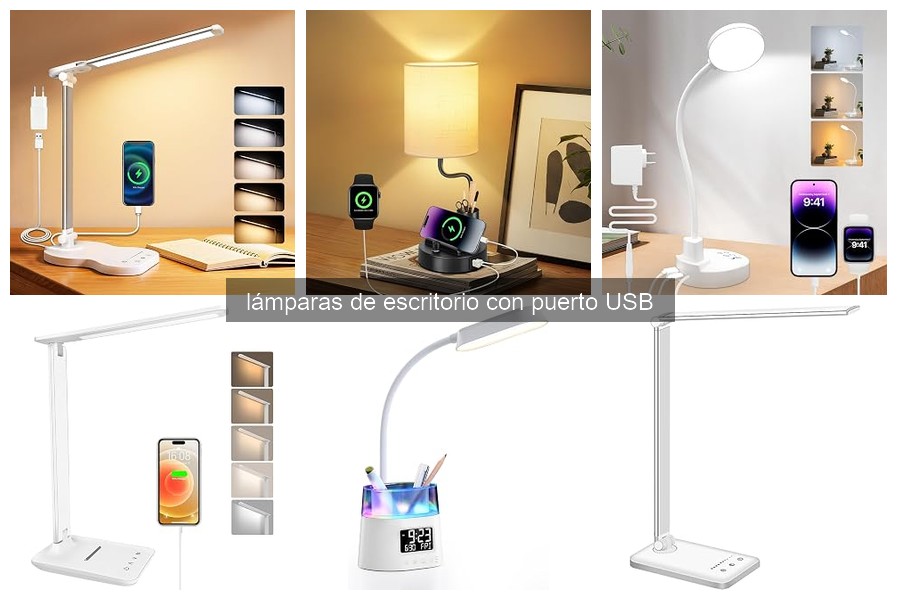 Mejores lámparas de escritorio con puerto USB para estudiantes