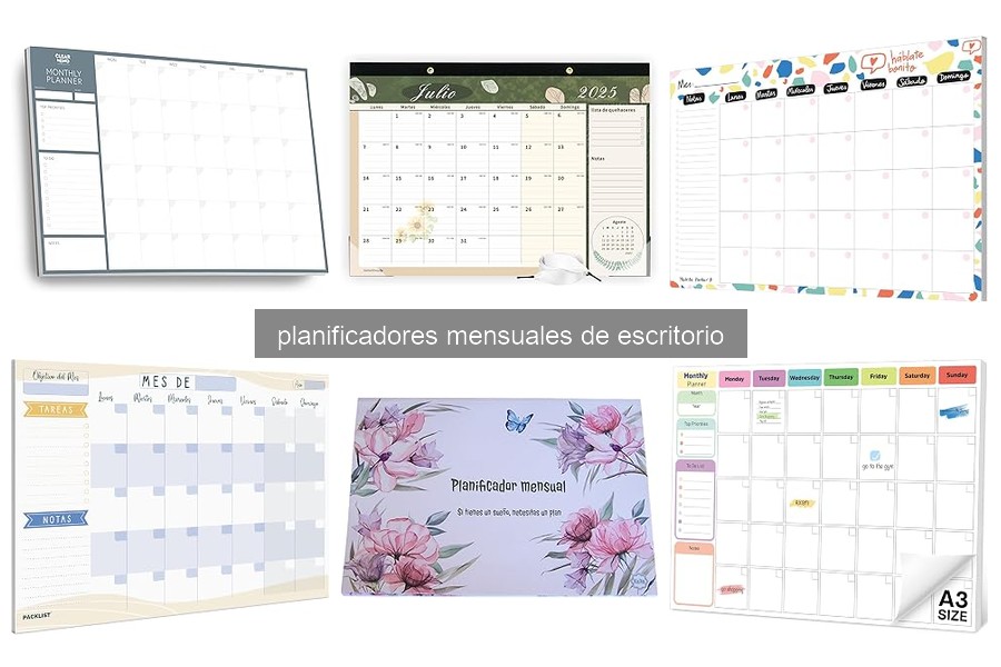 Mejores planificadores mensuales de escritorio para estudiantes