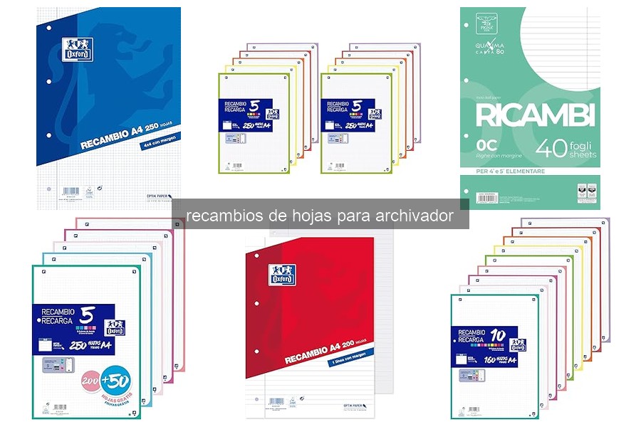 Mejores recambios de hojas para archivador en 2026