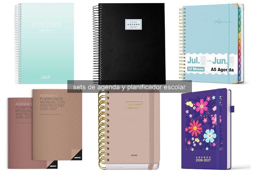 Mejores sets de agenda y planificador escolar 2026