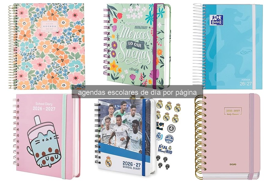 Mejores tiendas para comprar agendas escolares de día por página