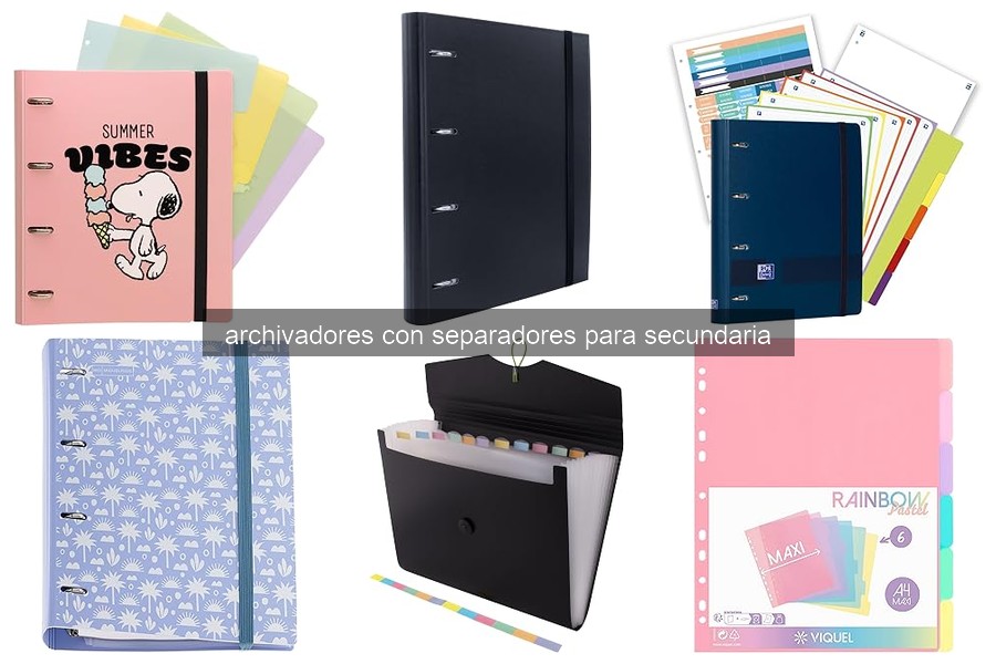 Problemas comunes con archivadores y separadores en secundaria