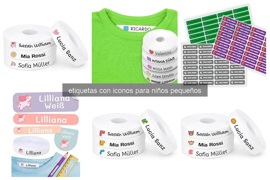 Problemas comunes con etiquetas con iconos para niños