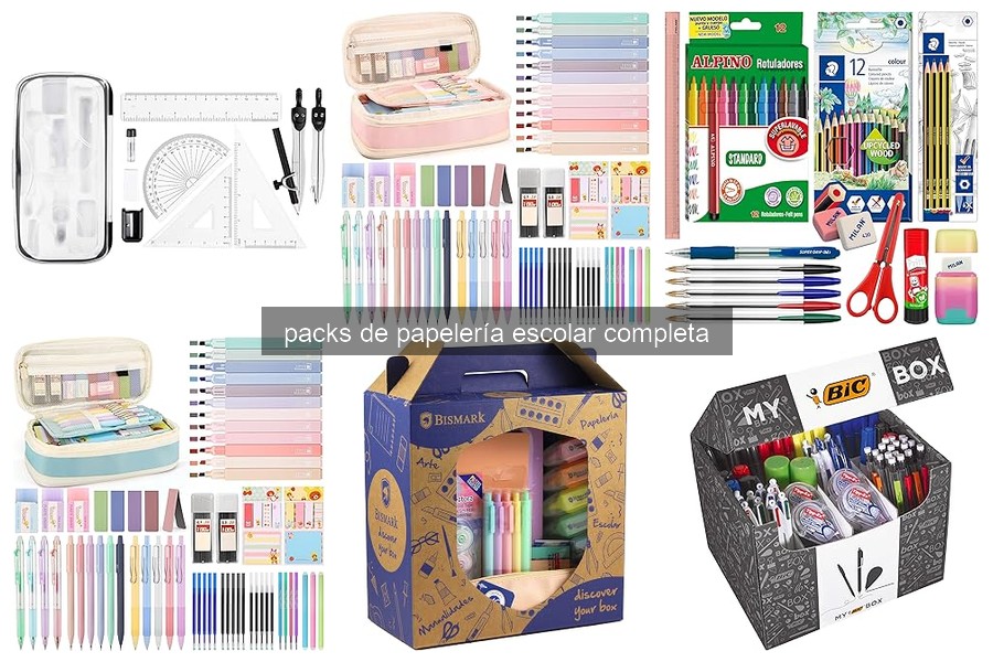 ¿Qué incluye un pack de papelería escolar completo?