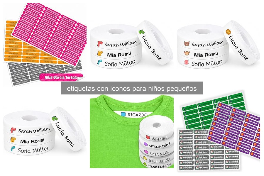 ¿Qué son las etiquetas con iconos para niños pequeños?