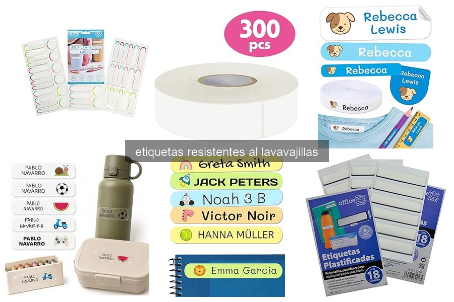 ¿Qué son las etiquetas resistentes al lavavajillas y su uso?