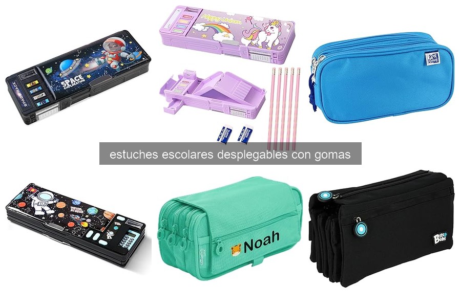 ¿Qué son los estuches escolares desplegables con gomas?