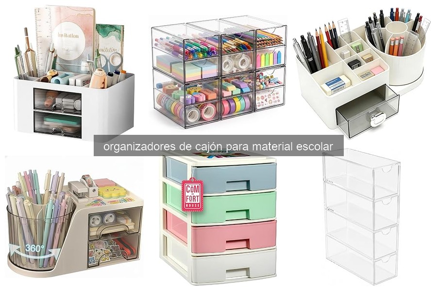 ¿Qué son los organizadores de cajón para material escolar?