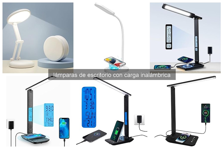 Tipos de lámparas de escritorio con carga inalámbrica