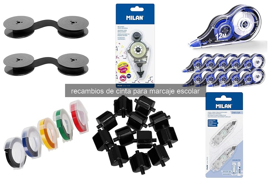 Tipos de recambios de cinta para marcaje escolar explicados